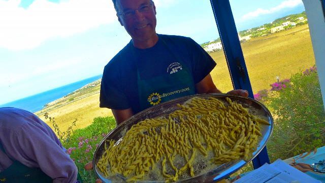 Busiate is a wonderful Sicilian pasta similar to fusilli. It's a fantastic pasta that holds sauces wonderfully deli